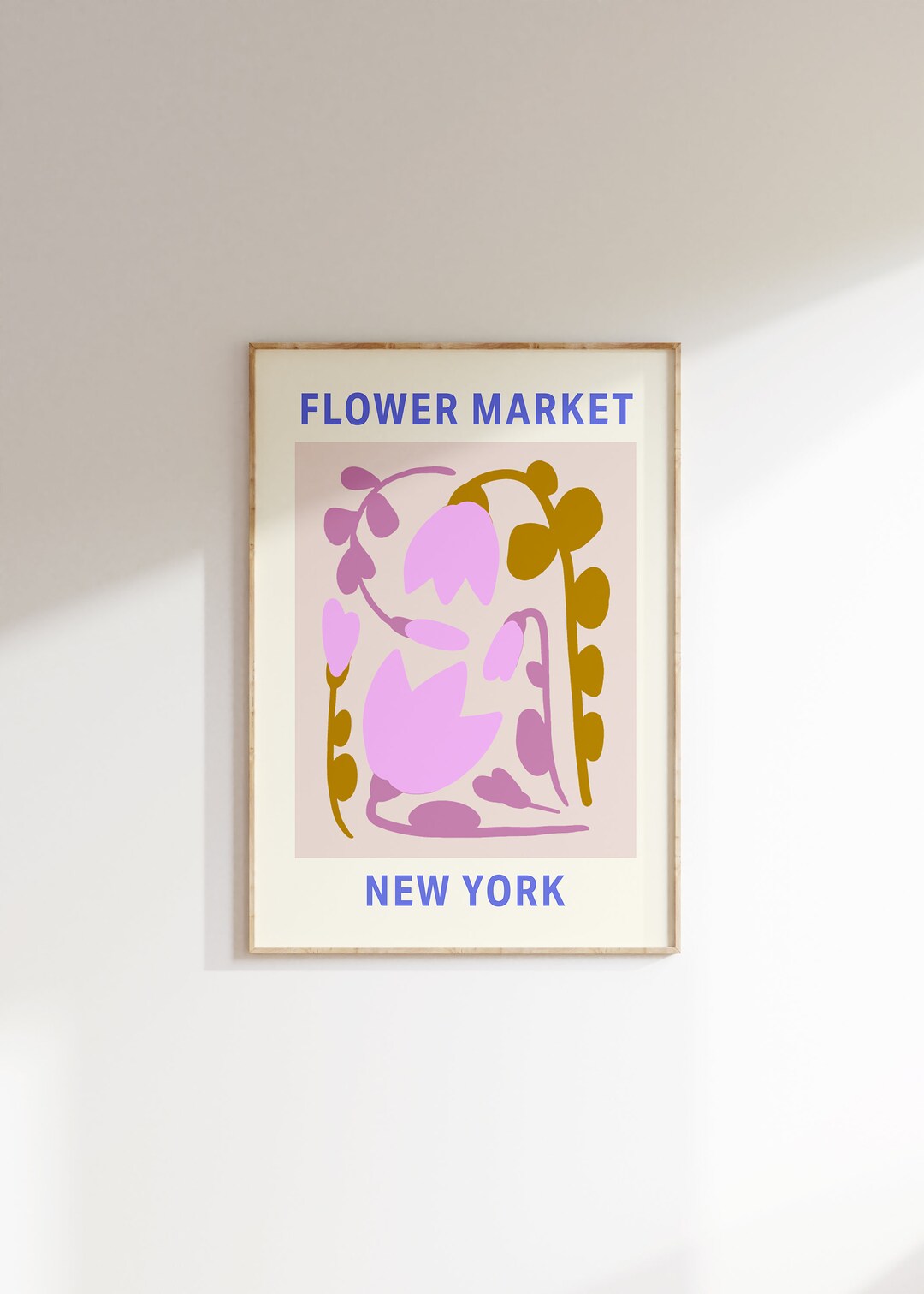 Flower Market Art Print New York Poster Cute Pastel Flower Etsy
