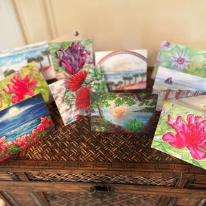 The Maui Collection Variety Set Notizkarten - 10 Landschaftliche Designs + Umschläge