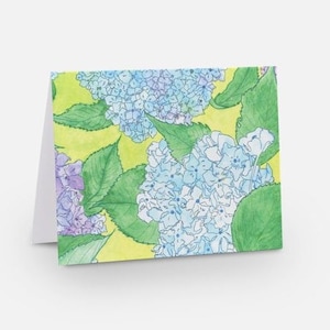 Oryginalne karty artystyczne - projekt "Hydrangea"