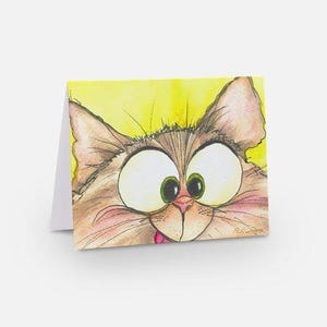 Cat Close Up- Single Design  10 cards/envelopes