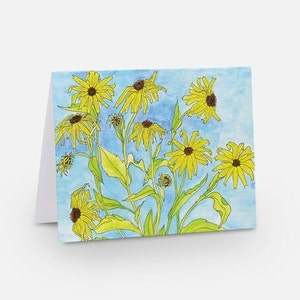 Oryginalne karty z notatkami artystycznymi – projekt „Black-eyed Susan”