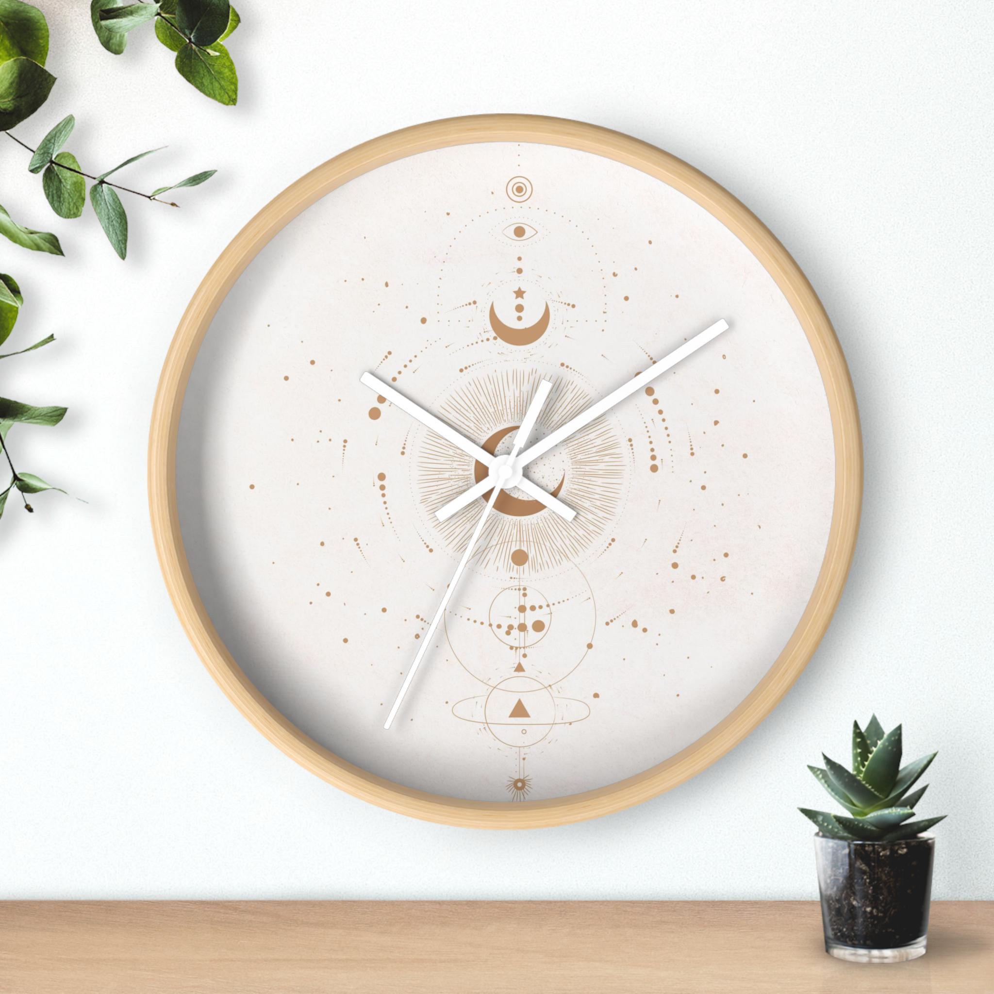 Wall Clock - Celestial Map, Moon Phases - Etsy