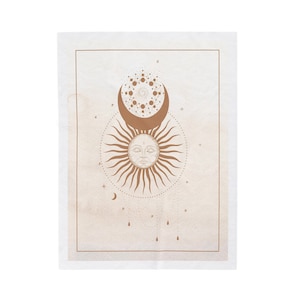 Velveteen Plush Blanket - Celestial Sun and Moon