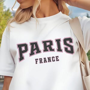 Comfort Colors Trendy Paris T Shirt Paris Aesthetic World Traveler Gift France Tshirt Paris Travel Tshirt Paris Text French Tshirt for Her