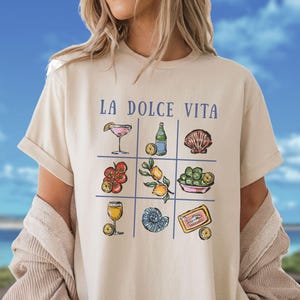La Dolce Vita Lemon Shirt Italy Travel Gift Limoncello Italian Shirt Tomato Girl Summer Sardines Y2k Tshirt  Coastal Granddaughter Citrus T