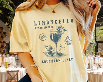 Limoncello Shirt La Dolce Vita Shirt Italy Aesthetic Shirt Amalfi Coast Shirt Coastal Italy Shirt Italian Summer Shirt Limoncello Gift