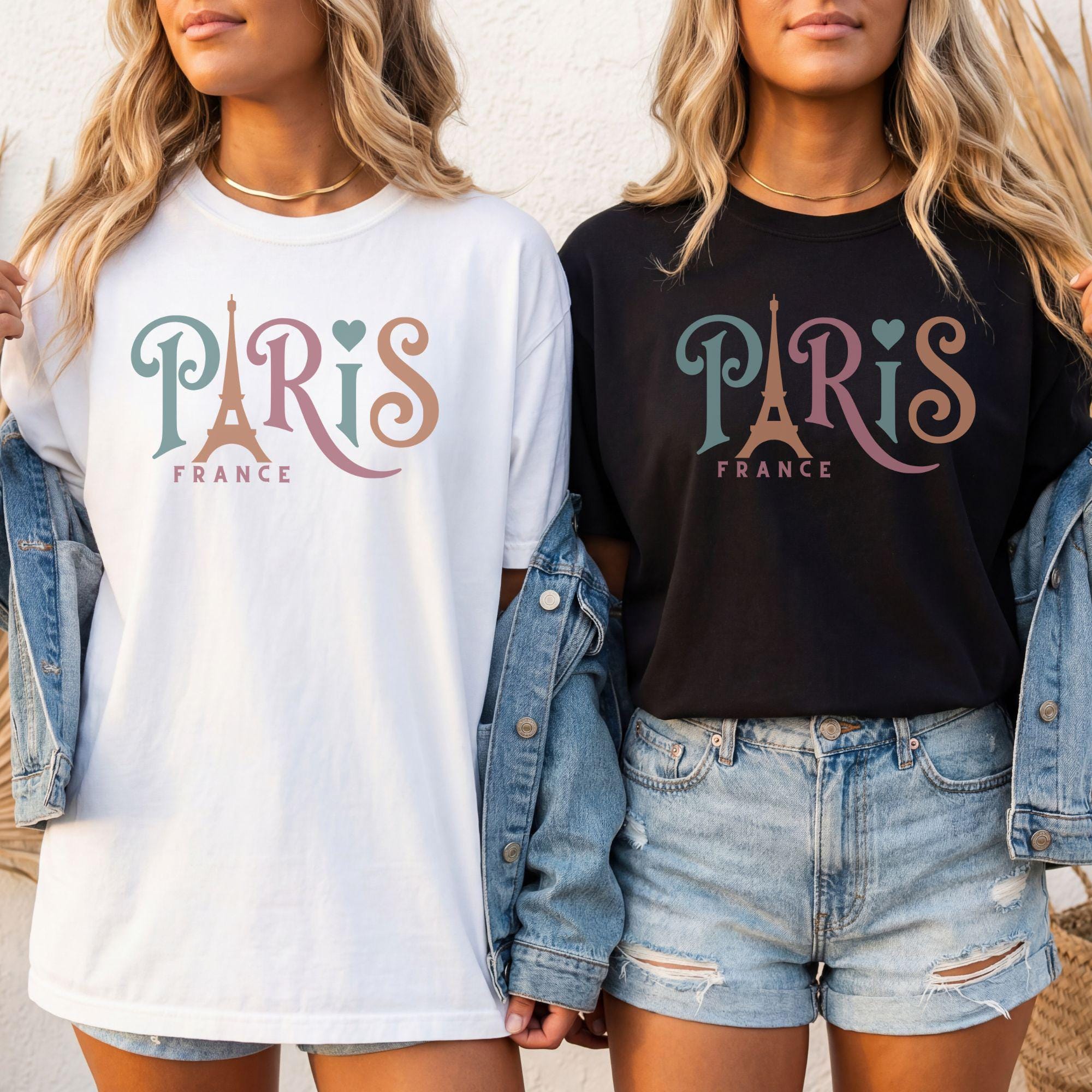 Comfort Colors Paris Eiffel Tower T-shirt French Paris Trip Shirt Trendy Paris Trip Tshirt Gift Old Money Aesthetic Girls Trendy Travel Tee
