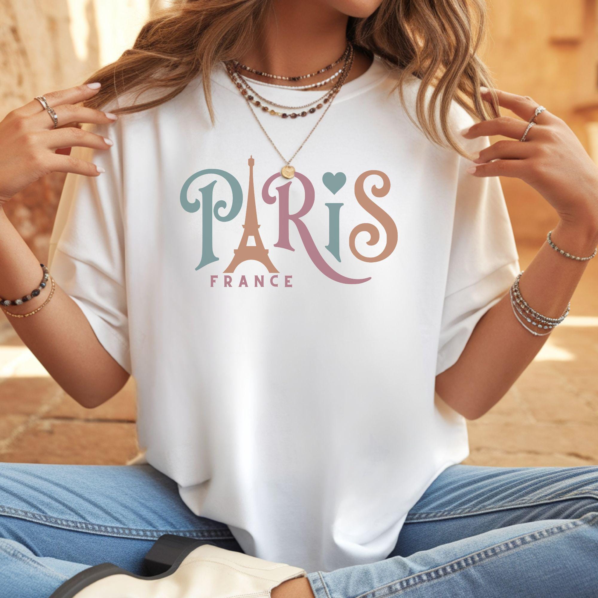 Comfort Colors Paris Eiffel Tower T-shirt French Paris Trip Shirt Trendy Paris Trip Tshirt Gift Old Money Aesthetic Girls Trendy Travel Tee