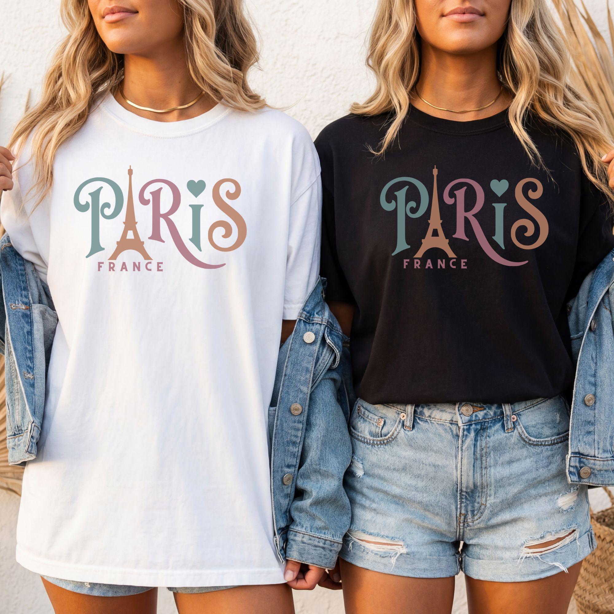 Comfort Colors Paris Eiffel Tower T-shirt French Paris Trip Shirt Trendy Paris Trip Tshirt Gift Old Money Aesthetic Girls Trendy Travel Tee