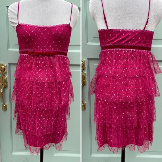 Betsey johnson tulle tiered gown online