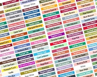Stampin' Up! Ink Pad Color Labels: Core & In Colors