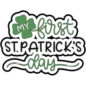 My First 1st St. Saint Patrick's Day Die Cut: Handmade Scrapbook Embellishment