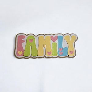 Family Scrapbook, Family Photos Scrapbook Die Cut, Family Photos Scrapbook Embellishment, Family Photo Scrapbook Title, Premade Title