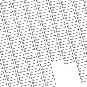 Pode incluir: Uma tabela de referência branca com linhas de grade pretas e texto organizado em colunas. A tabela exibe códigos alfanuméricos categorizados por grupos de cores, incluindo Red, Yellow Red, Warm Tones, Neutral Tones e Flourescent.