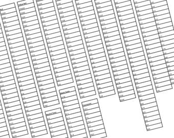 May include: A white reference chart featuring black grid lines and text organized into columns. The chart displays alphanumeric codes categorized by color groups including Red, Yellow Red, Warm Tones, Neutral Tones, and Flourescent.