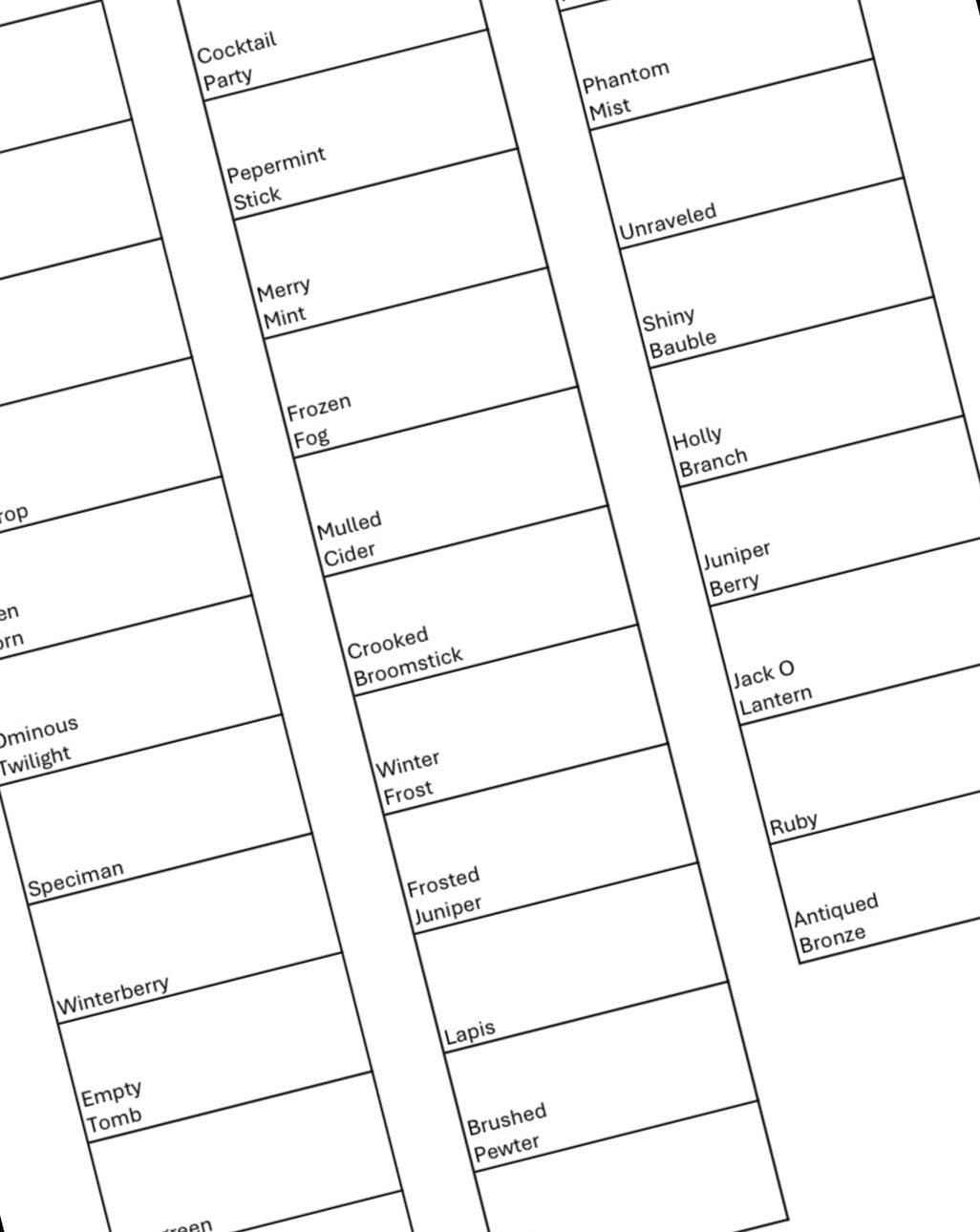 Color chart for tim holtz distress ink - Etsy 日本