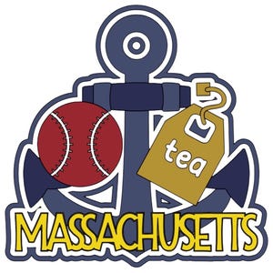 Massachusetts State sterben Schnitt: Handgemachte Scrapbook Verzierung