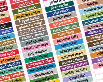 Distress Oxide Tim Holtz Ranger Ink Stamp Pad Labels Mini and Full Size Color-Coded Organization