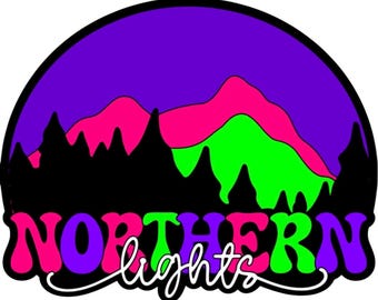 Northern Lights Die Cut: Handmade Scrapbook Embellishment