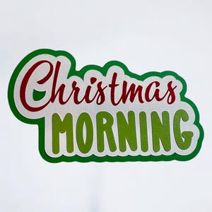 Weihnachtsmorgen sterben geschnitten: Handgemachte Scrapbook-Verzierung