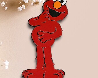 Red Monster Die Cut Scrapbook Page Title Embellishment Card Paper Piecing Birthday Cake Topper Photo Prop Baby Shower