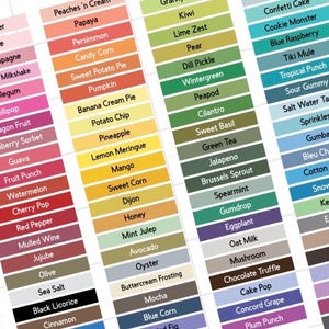 Taylored Expressions Ink Stamp Pad Labels: Color-Coded Stamp Pad Organization Mini and Full Size