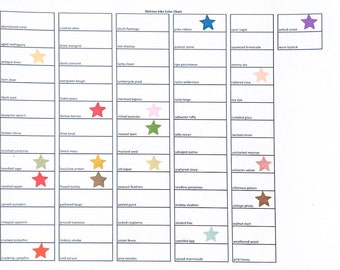 Tim Holtz Distress Printable Swatch Chart - Use to Track Your Inventory - scorched timber included!