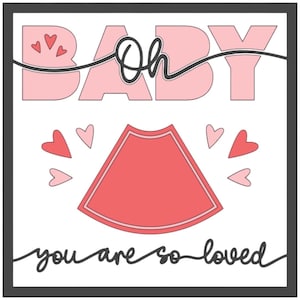 Oh Baby, você é tão amada, página de scrapbook de ultrassom: página em camadas feita à mão