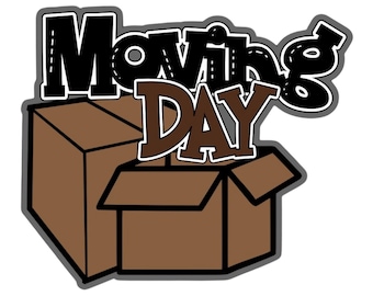 Moving Day Die Cut: Handmade Scrapbook Embellishment