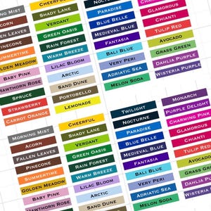 Versafine Clair Tsukineko bläckstämpeletiketter: Färgkodad organisation