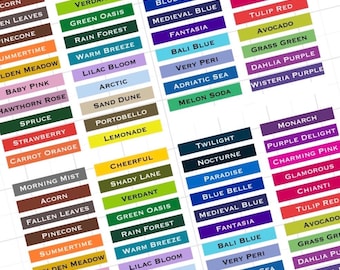 Versafine Clair Tsukineko Ink Stamp Pad Labels: Color-Coded Organization