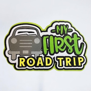 My First Road Trip Die Cut: Handmade Scrapbook Embellishment