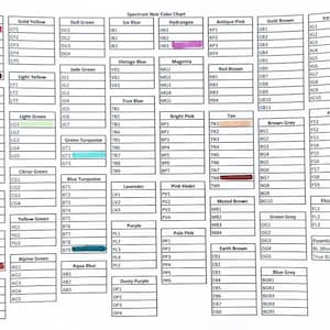 Spectrum Noir Marker Swatch Chart, druckbare Marker Chart, Marker Farbkarte, Noir Chart, Marker Swatch Sheet, Farbkarte, Color Tracker