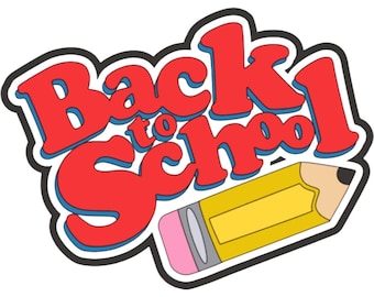 Back to School Die Cut: Handmade Scrapbook Embellishment