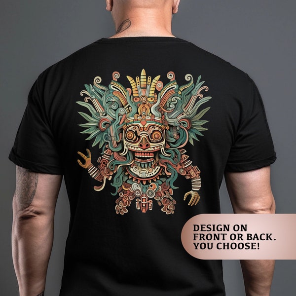 Mictlantecutli God of Death Unisex T-Shirt. Aztec-inspired Heritage Tee. Lord of the Mictlan.