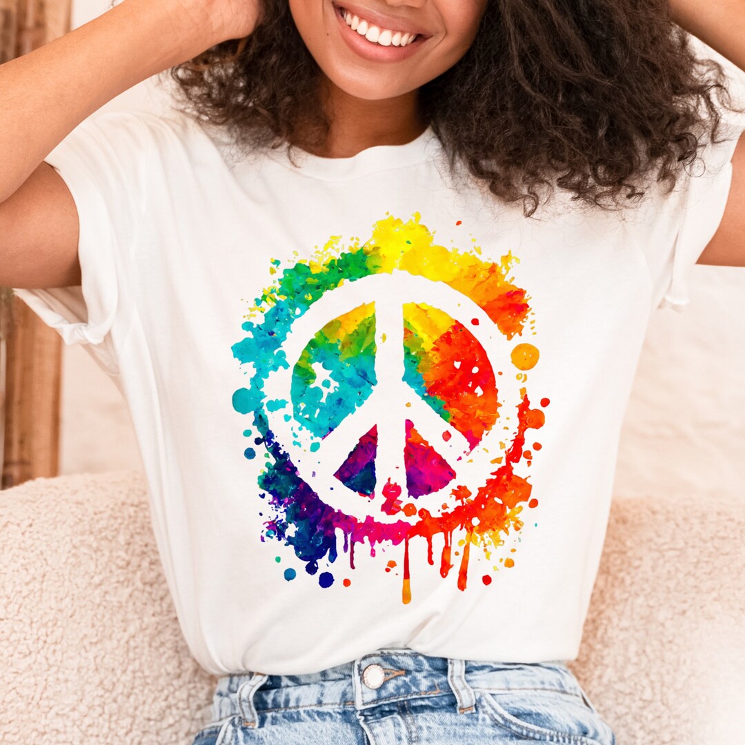 Make Peace Not War Vertical Graffiti (motivation) Short-Sleeve Unisex White T-Shirt
