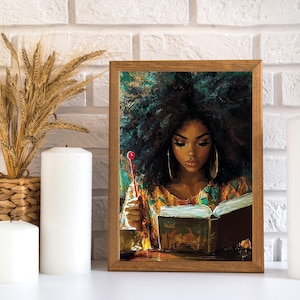 African American Art, Women of Color Printable Art, Wall Art Decor for Home, Office or Bedroom, Beautiful Black Woman Digital Art Print