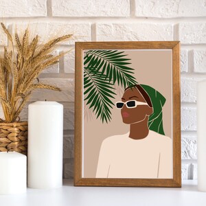 Beautiful Black Woman Digital Art Print, Wall Art Decor for Home, Office or Bedroom, African American Art, Women of Color Printable Art