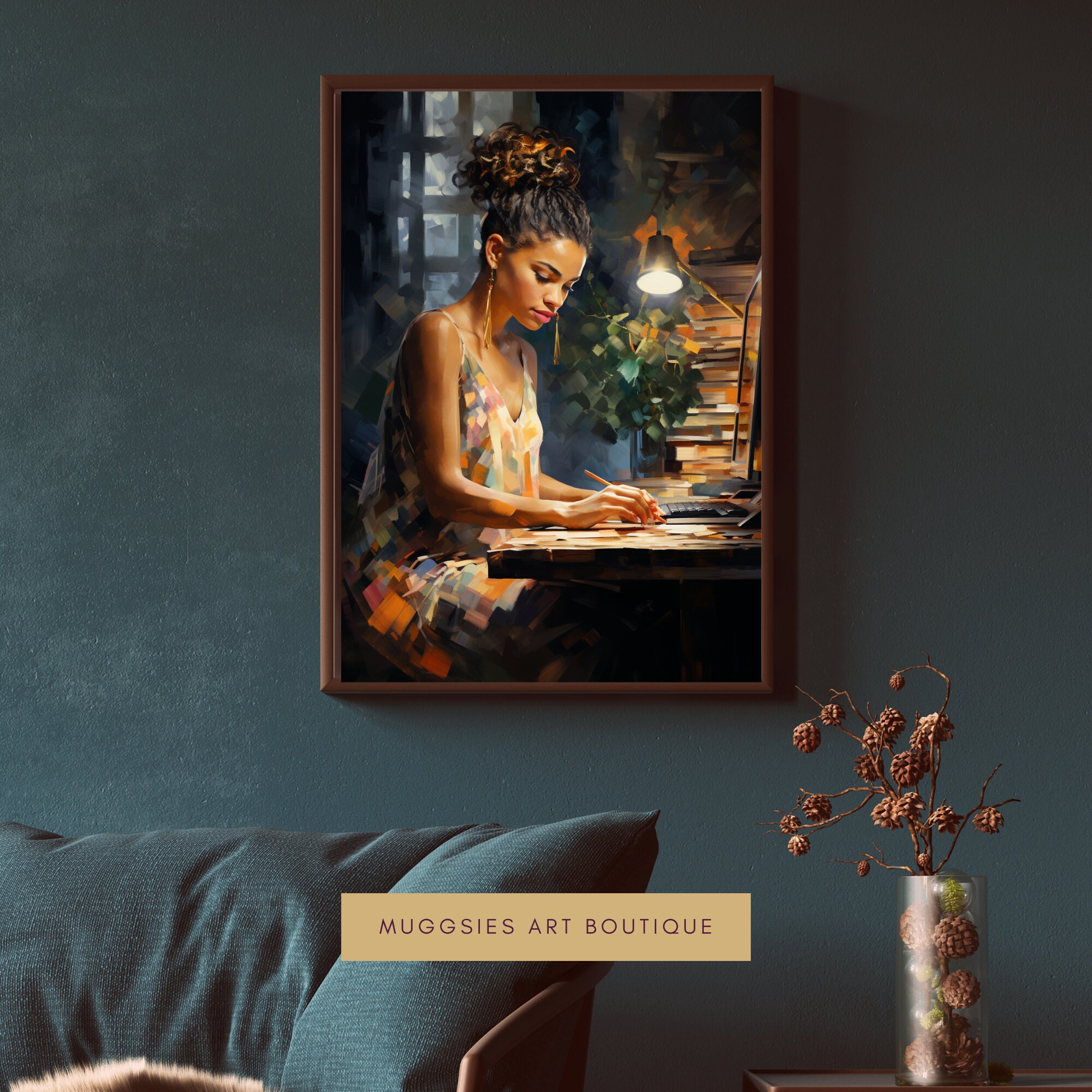 black-woman-digital-art-wall-print-african-american-female-etsy