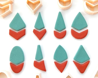 Geometric Clay Earring Cutter Set | Sharp Cut |Modern Jewelry Making