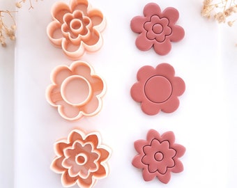 Flower Polymer Clay Cutters | Cookie Fondant Cutter | Floral Design