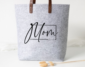 Filztasche Mom | Shopper | Einkaufstasche personalisiert Shoppingbag | Geschenkidee Muttertag Geburtstag Geburt