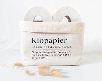 Storage basket for toilet paper/toilet paper made of cotton, 22 x 22 x 16 cm