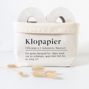 Aufbewahrungskörbchen Klopapier Utensilo Toilettenpapier Klopapierhalter Badezimmer Gästebad Gästetoilette Bild 3