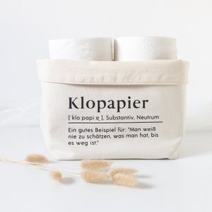 Aufbewahrungskörbchen Klopapier Utensilo Toilettenpapier Klopapierhalter Badezimmer Gästebad Gästetoilette Bild 6