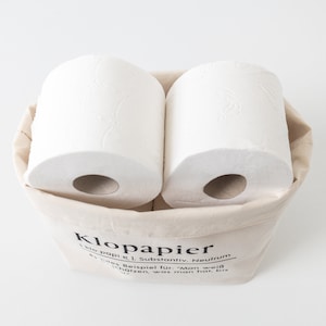 Aufbewahrungskörbchen Klopapier Utensilo Toilettenpapier Klopapierhalter Badezimmer Gästebad Gästetoilette Bild 5