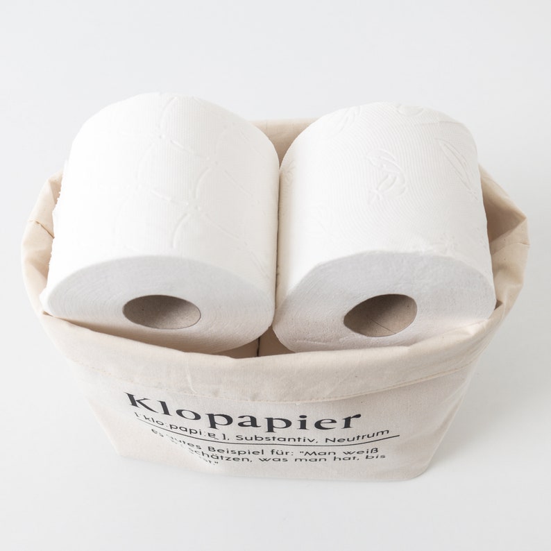 Aufbewahrungskörbchen Klopapier Utensilo Toilettenpapier Klopapierhalter Badezimmer Gästebad Gästetoilette zdjęcie 7