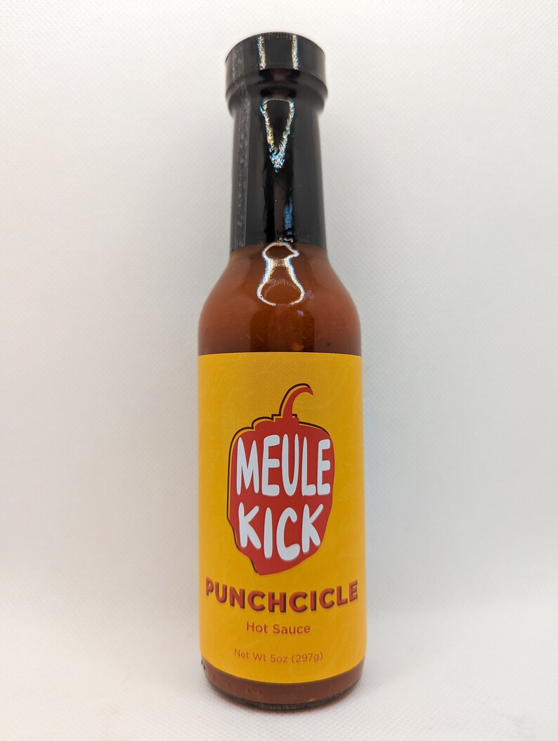 3er-Pack Punchcicle Hot Sauce Meule Kick Ohio Made Lokal hergestellt Scharfe scharfe Soße als Geschenk Biologisch und frisch Bild 4