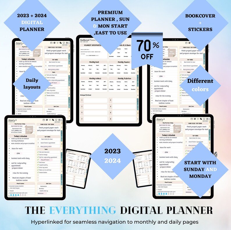 2023 2024 Remarkable 2 Ultimate Planner 2023 Remarkable 2 Etsy UK