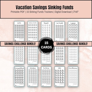 Vacation Savings, Money Saving Challenge, Vacation Fund, Travel Savings, Savings Goal, Travel Saving Tracker, Travel Savings Printable